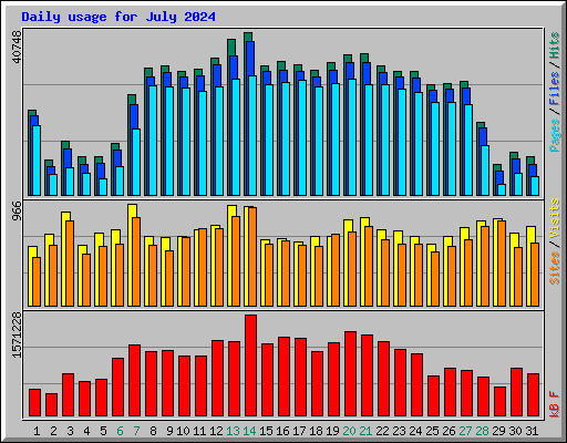 Daily usage for July 2024