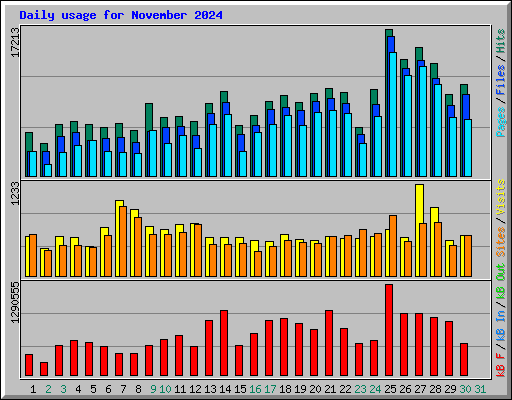 Daily usage for November 2024