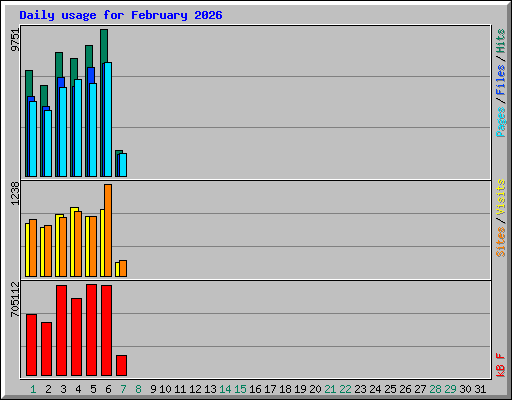 Daily usage for February 2026