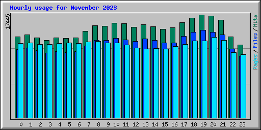 Hourly usage for November 2023