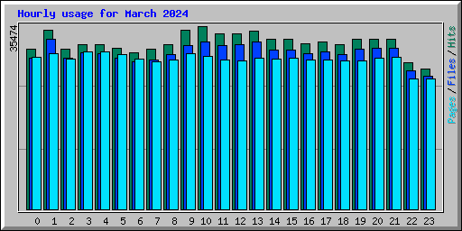 Hourly usage for March 2024