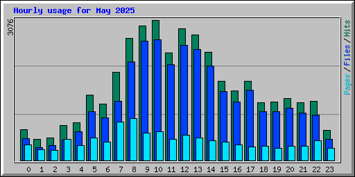 Hourly usage for May 2025