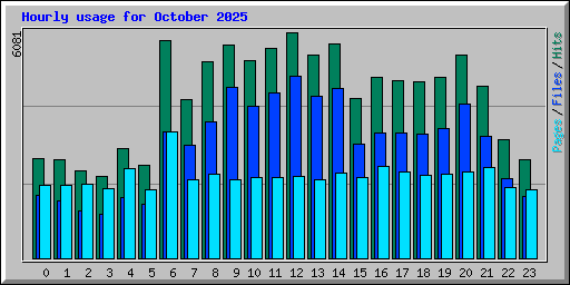 Hourly usage for October 2025