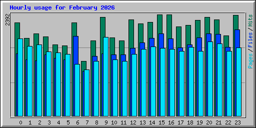 Hourly usage for February 2026
