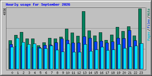 Hourly usage for September 2026