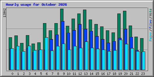 Hourly usage for October 2026